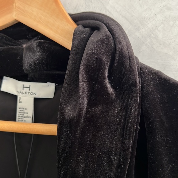 H Halston Open-Front Velvet 3/4 Sleeve Jacket. NWT - Picture 6 of 8